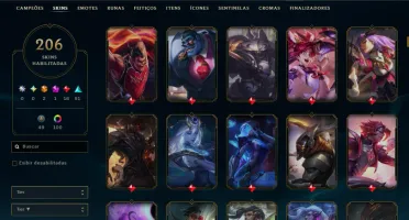 Conta lol com 206 skins