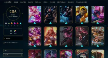 Conta lol com 206 skins