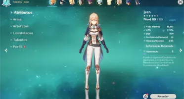 [NA/PC] Genshin AR40 com 2x Jean + Venti + Mona + 2x arma 5*