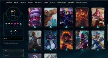 Diamante 4 com 75 Champs e 29 Skins