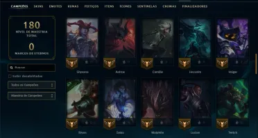 Diamante 4 com 75 Champs e 29 Skins