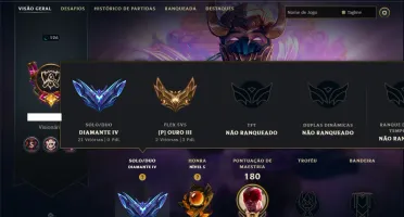Diamante 4 com 75 Champs e 29 Skins