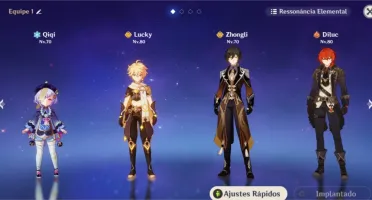 Diluc, Zhongli, Qiqi C1,15 tiros para o herói 5*(banner)