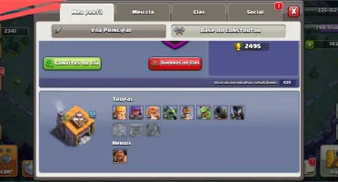 Conta cv 10 bem upada com skins de heróis