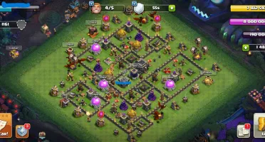 Clash of Clans - CV9 [FULL] 5 construtores + Paisagem + Gema