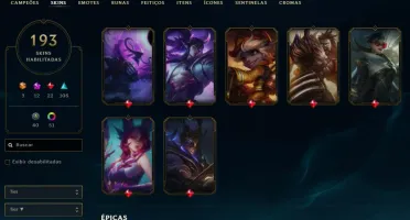 Conta de LOL Muitas Skins