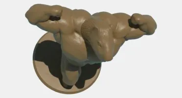Capivara Bodybuilder Decorativa em Impressão 3D