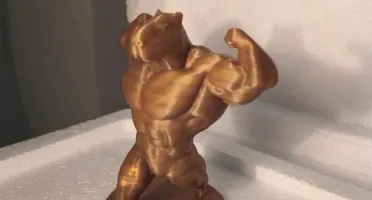Capivara Bodybuilder Decorativa em Impressão 3D