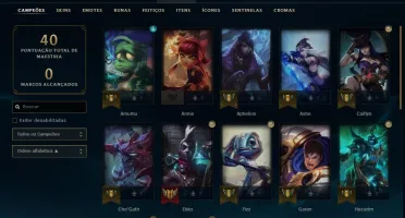 Conta Diamante 4 - LVL 40 MMR Alto + Skins Lendárias/Miticas
