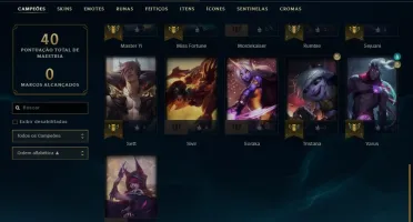 Conta Diamante 4 - LVL 40 MMR Alto + Skins Lendárias/Miticas