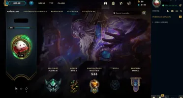 Conta LoL Platina 3 + 2 Ultimate + 22 Lendaria