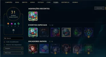 Conta UNRANKED | NV30 | 2 CAMPEÕES | 40705 ESSÊNCIAS | 130RP