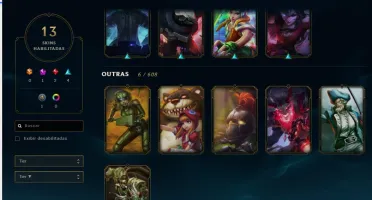 Conta lol 45 champs 15 skins