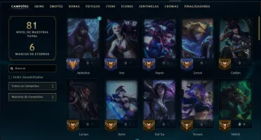 Conta Mestre com 65 Champs e 15 Skins ( 91 PDL )