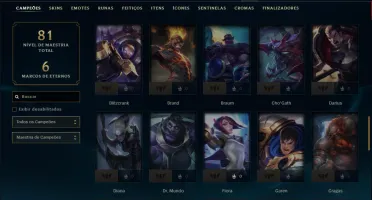 Conta Mestre com 65 Champs e 15 Skins ( 91 PDL )