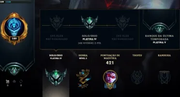 Conta LoL, Platina 5, 57 skins