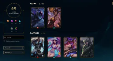 Conta LoL, Platina 5, 57 skins