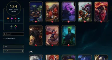 Conta ouro 3 com TODOS os champs e 134 skins