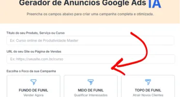 Gerador de Campanhas Google Ads com IA | Pronto para Lucrar!