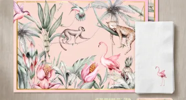 Mesa Coordenada – Kit Selva Tropical Rosa | 36 peças