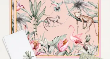 Mesa Coordenada – Kit Selva Tropical Rosa | 36 peças