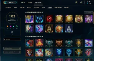 Conta LoL,com varias skins