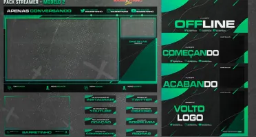 PACOTE STREAMER - OVERLAYS 100% PERSONALIZADAS