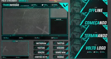 PACOTE STREAMER - OVERLAYS 100% PERSONALIZADAS