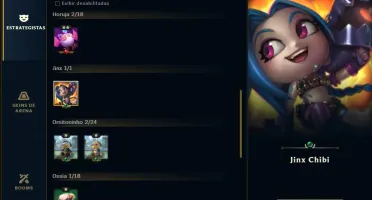 Conta de Lol 60 skins/ Mini chibi Jinx tft/ Gold 2 solo duo