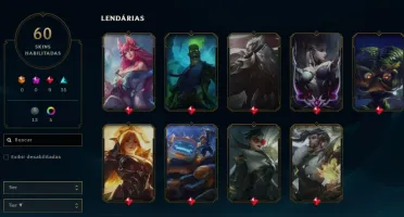 Conta de Lol 60 skins/ Mini chibi Jinx tft/ Gold 2 solo duo