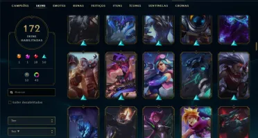 Conta platina 3 com TODOS os champs e 172 skins