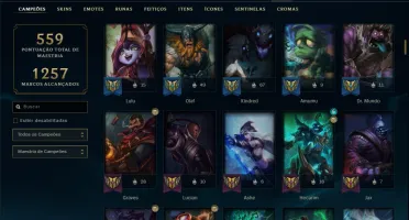 Conta platina 3 com TODOS os champs e 172 skins
