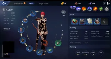 MIR4 - SA42 - Sorcerer level 48 - 47k power - top 8 codex