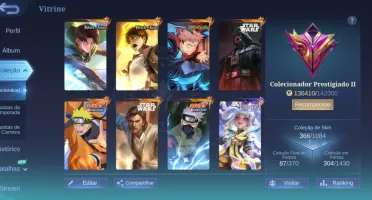 Conta mobile legend top Muitas colab