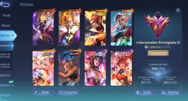 Conta mobile legend top Muitas colab