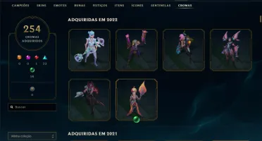 Conta riot com 754 skins no lol + skins no valorant