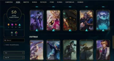 Diamante 3 com 105 Champs e 50 Skins ( 3600 RP )
