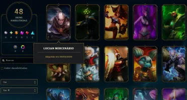 [Entrega Automática] Conta Lol Prata, 48 Skins, 1 Lendária