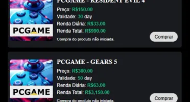 Site de Investimento PC Games