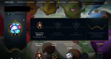 Conta Bronze II barata para smurf LOL