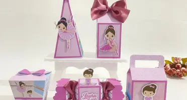 Kit Festa 20 Lembrancinhas Bailarina Personalizadas