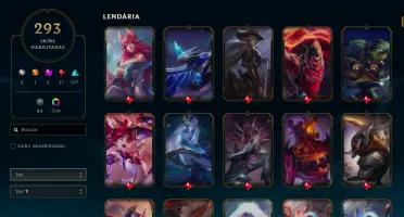 Conta Lol 2013/Mestre/Ex Desafiante/Todos Champs/293 Skins