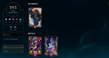 Conta Lol 2013/Mestre/Ex Desafiante/Todos Champs/293 Skins