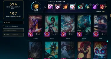 Conta Lol 2013/Mestre/Ex Desafiante/Todos Champs/293 Skins