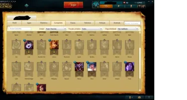 Conta League of Legends Platina 5 e 55 skins 12700 IP