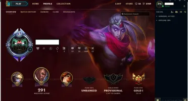 Conta de LOL MMR Diamante, 130 Heróis + Skins
