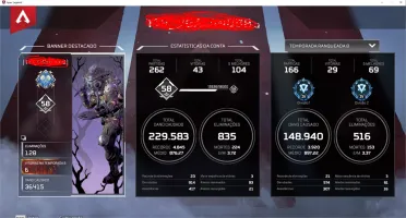 Conta apex legends Rank diamante season 8