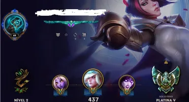 Conta Platina Main Suporte 77 skin + 2 Skin Ultimate