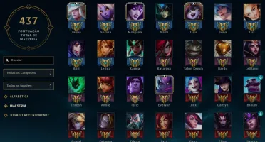 Conta Platina Main Suporte 77 skin + 2 Skin Ultimate