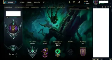 CONTA LEGUE OF LEGENDS PLATINA +100 SKINS